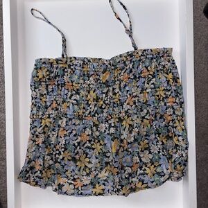 American Eagle Outfitters Floral Smocked Top